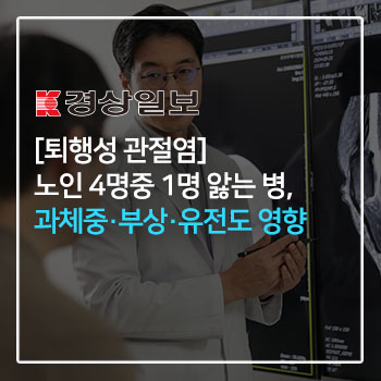 [퇴행성 관절염]노인 4명중 1명 앓는 병, 과체중·부상·유전도 영향 이미지